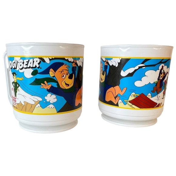 1993 Arbys Yogi Bear Promo Plastic Mug Cup Cindy Boo Boo Ranger Smith Set Of 3 - Picture 4 of 13